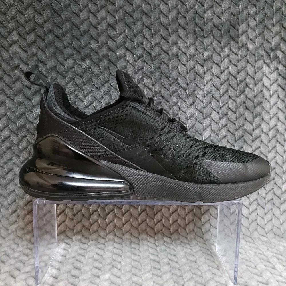 Nike Air Max 270 Black GS Walking Running Sneakers Shoes Size 6Y Women's 7.5